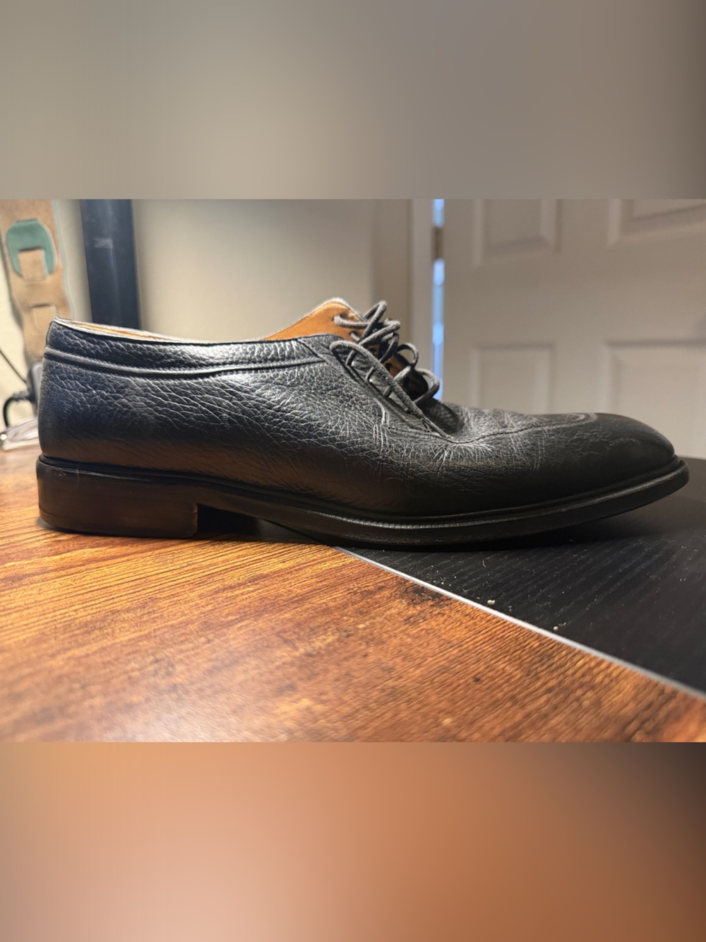 Artioli - Classic Black Leather Lace-Up Derby for Men